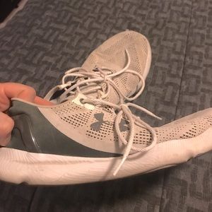 Grey and white under armor